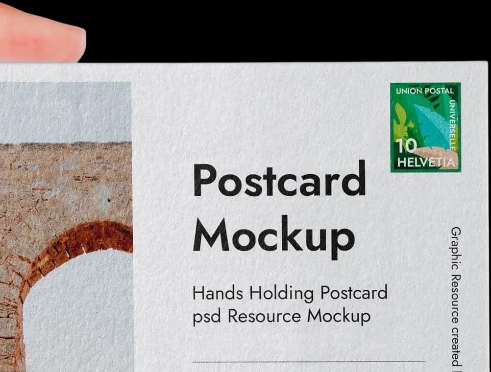 Hand holding a personalized B2B postcard