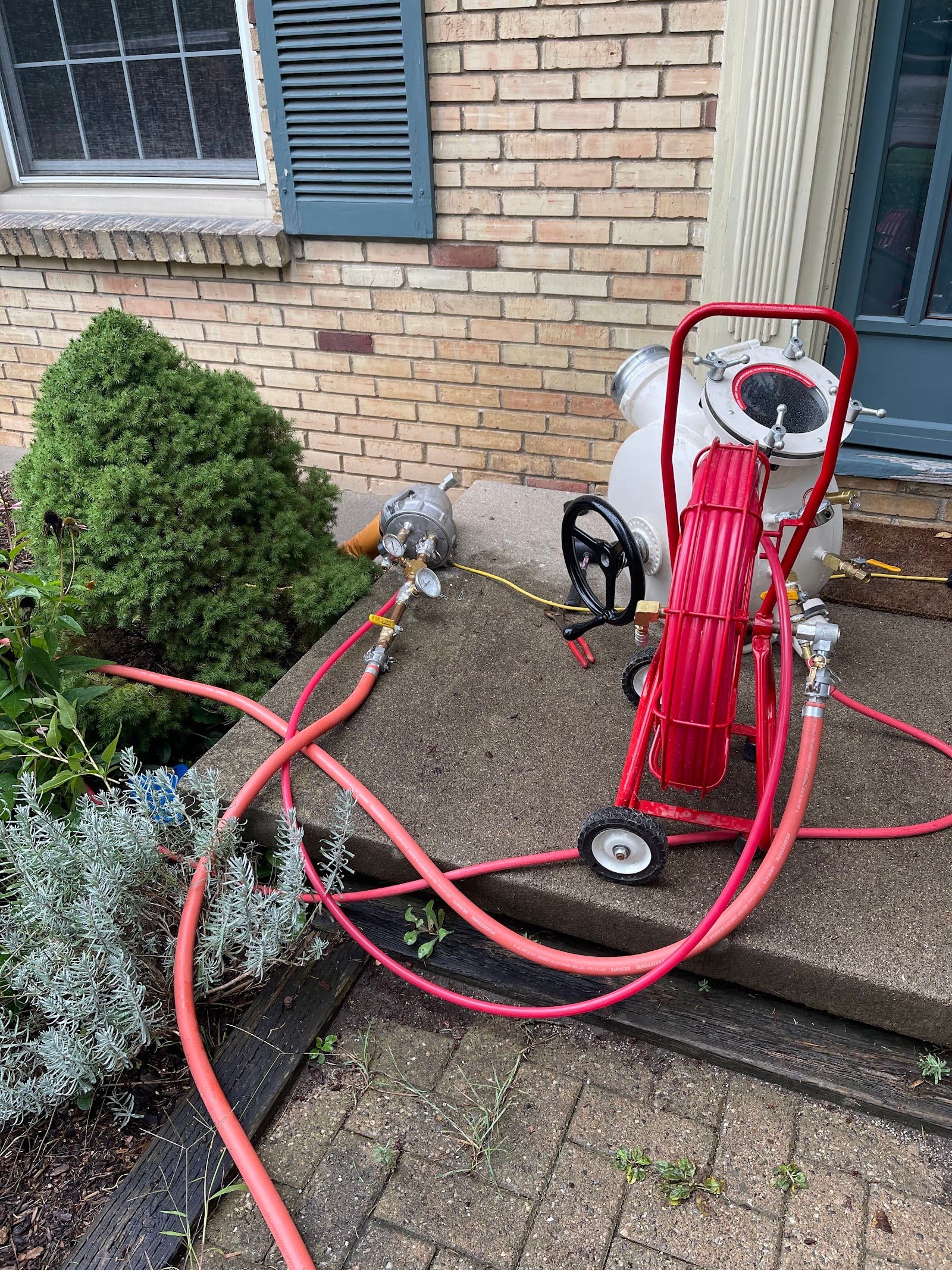 Home services team at a customer job site