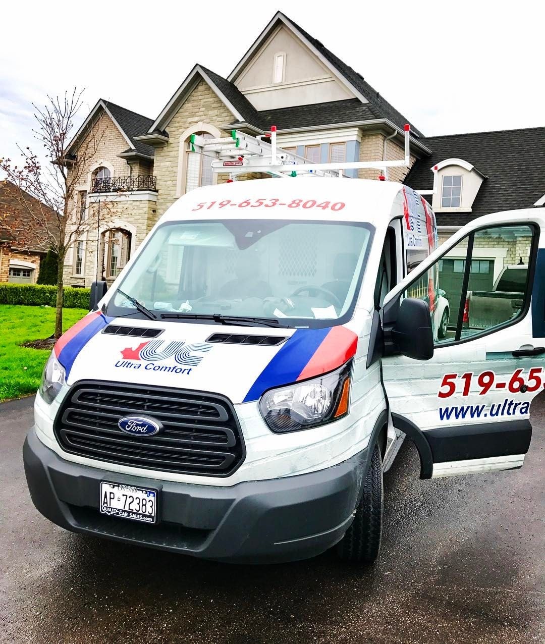 Home services team at a customer job site