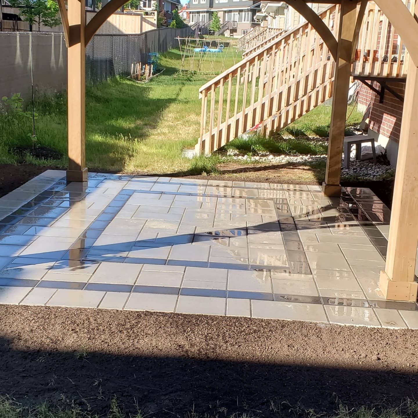 Home services team at a customer job site
