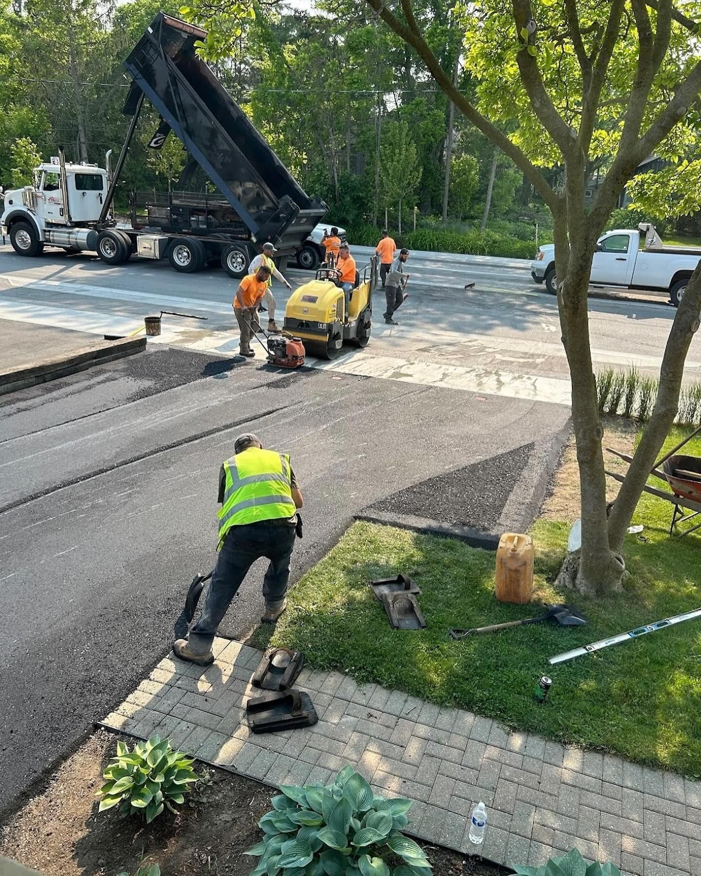 Home services team at a customer job site