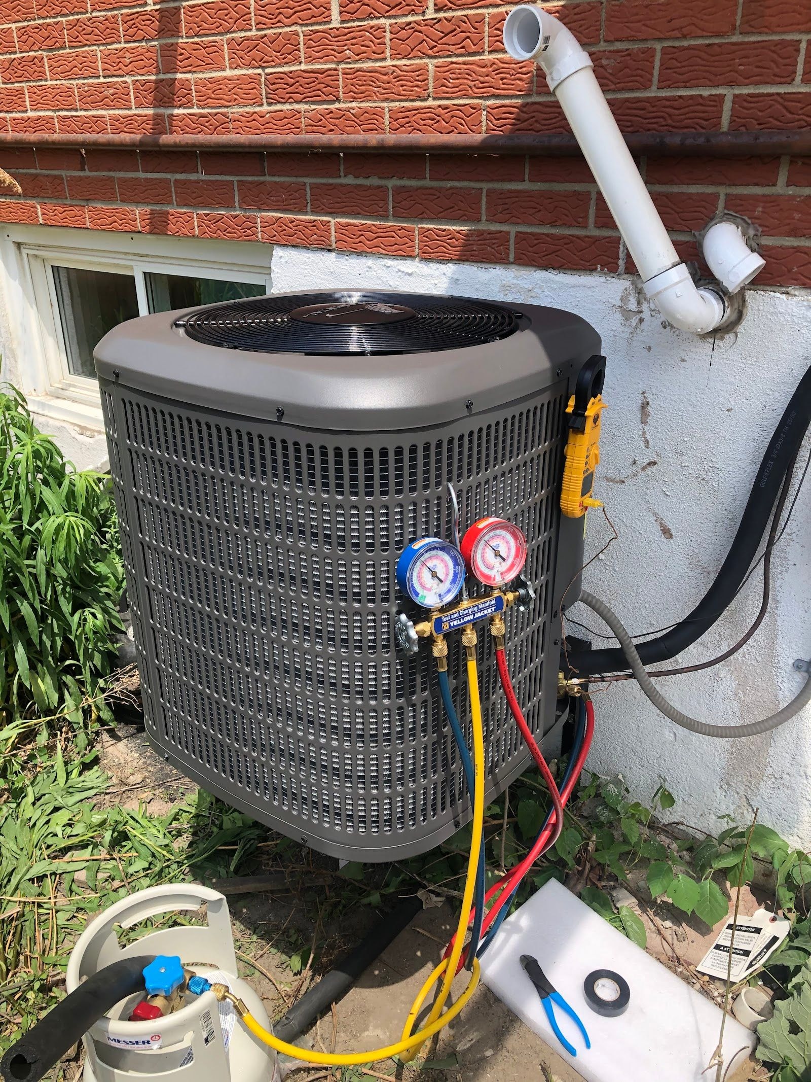 Home services team at a customer job site