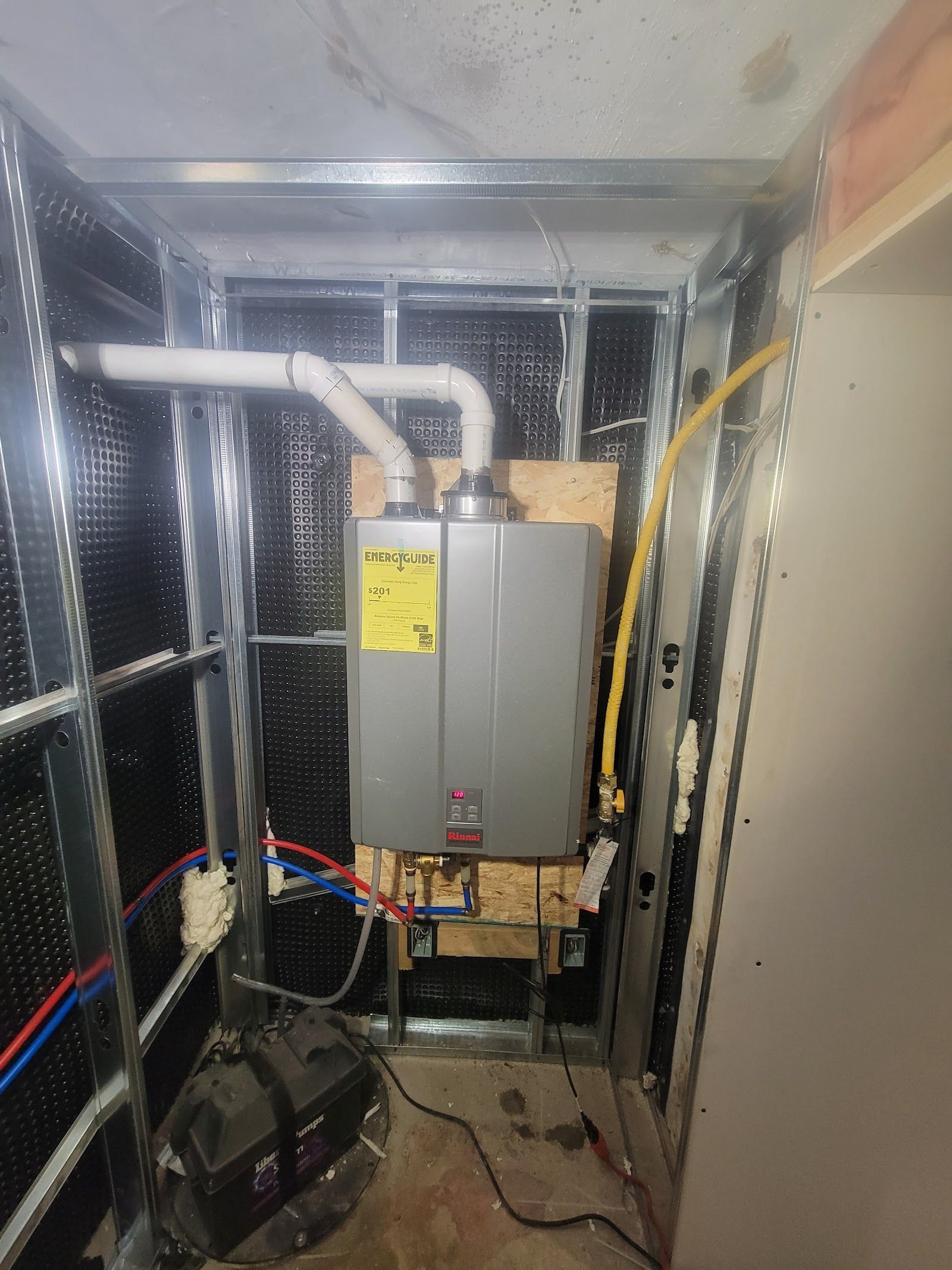 Home services team at a customer job site