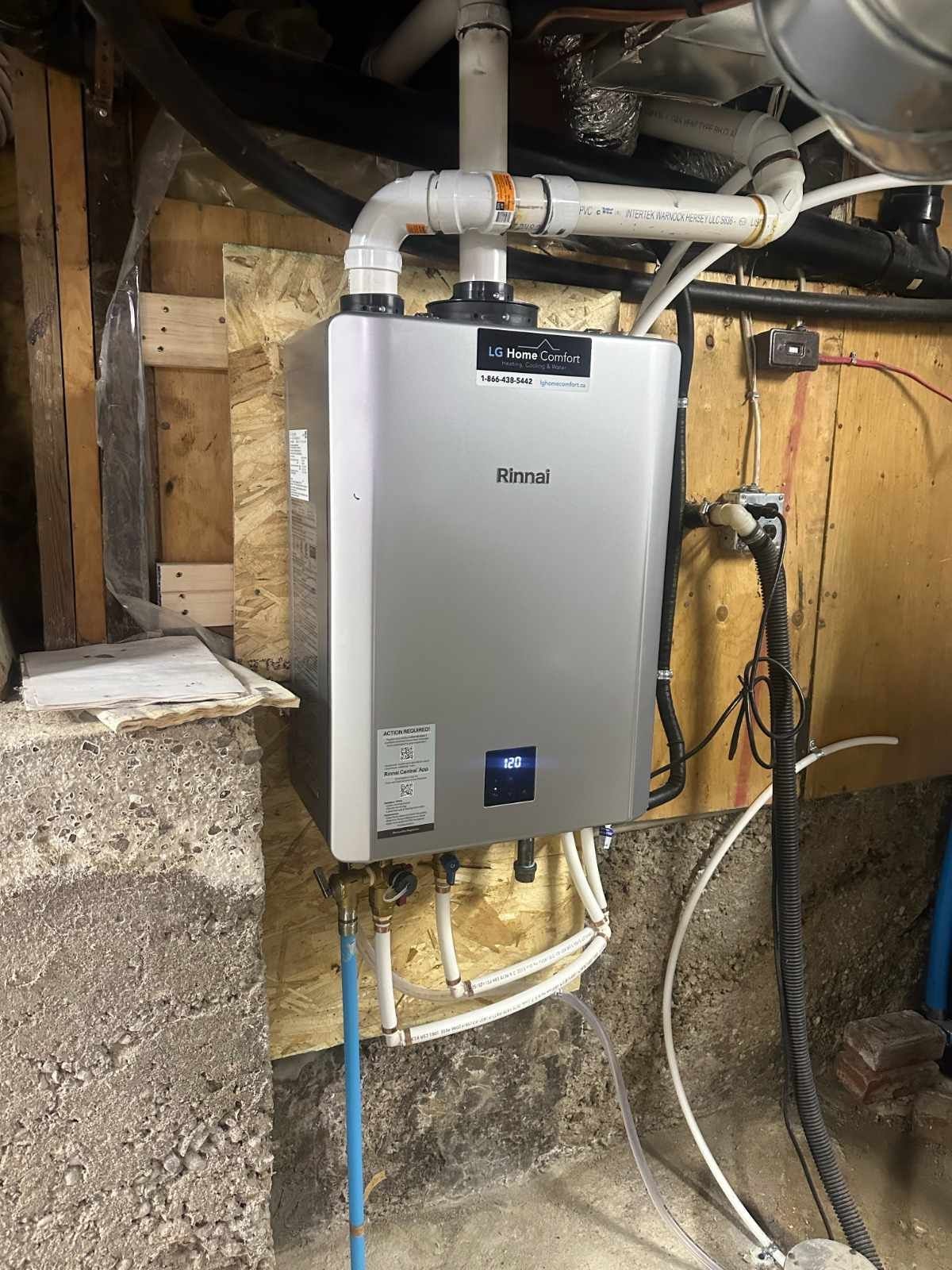 Home services team at a customer job site