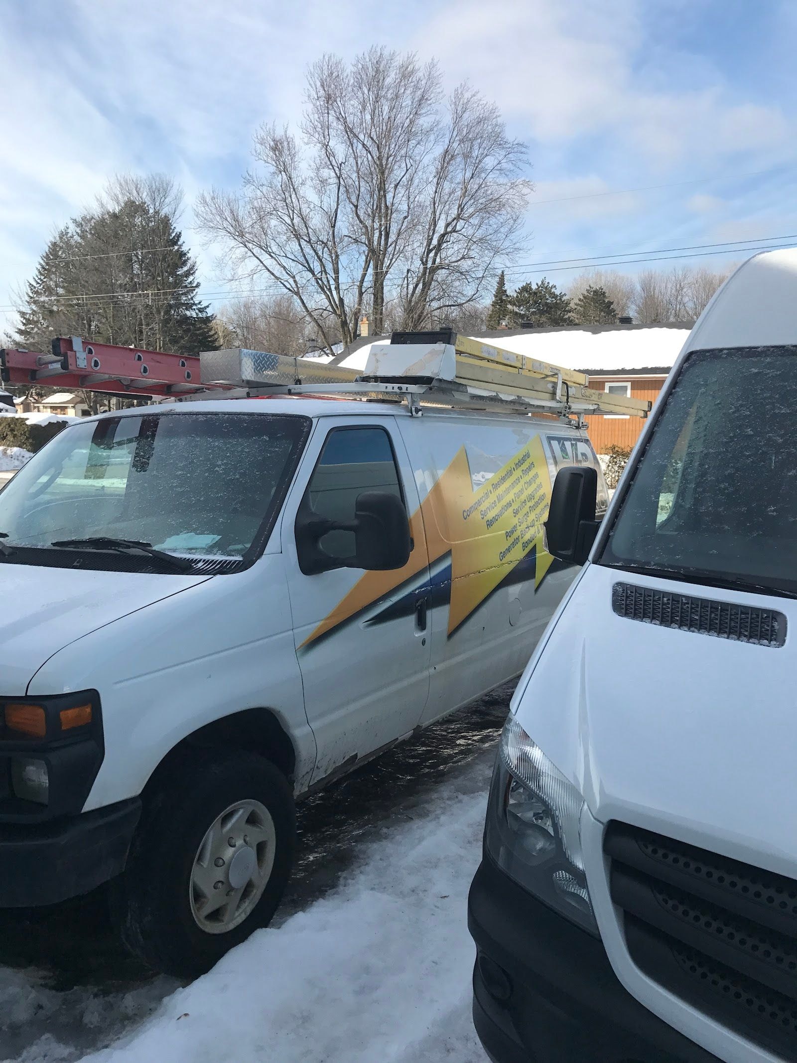Home services team at a customer job site