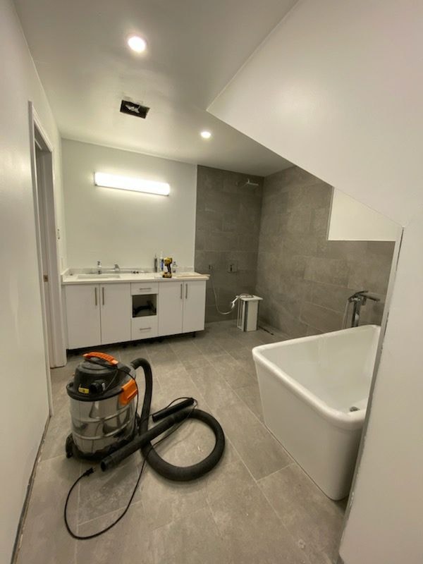 Home services team at a customer job site