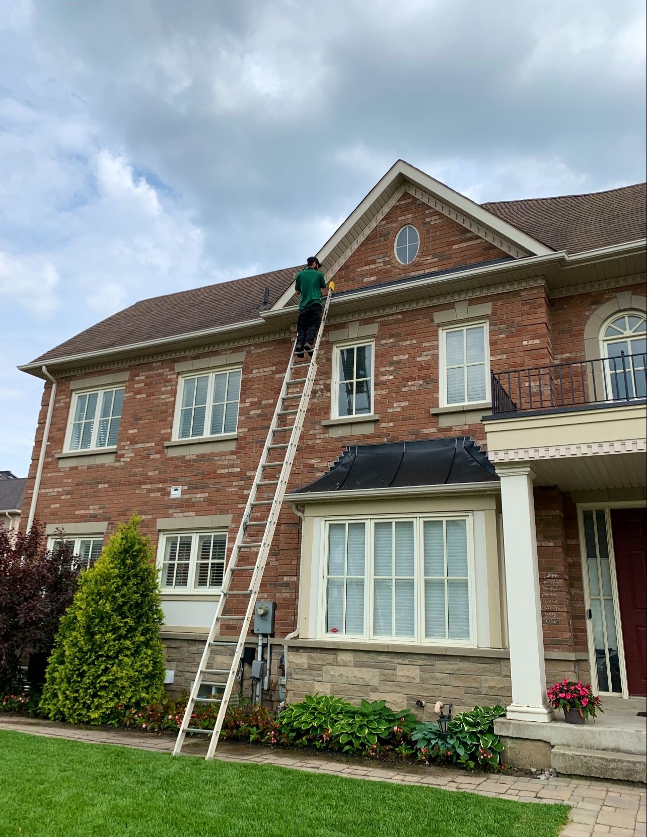 Home services team at a customer job site
