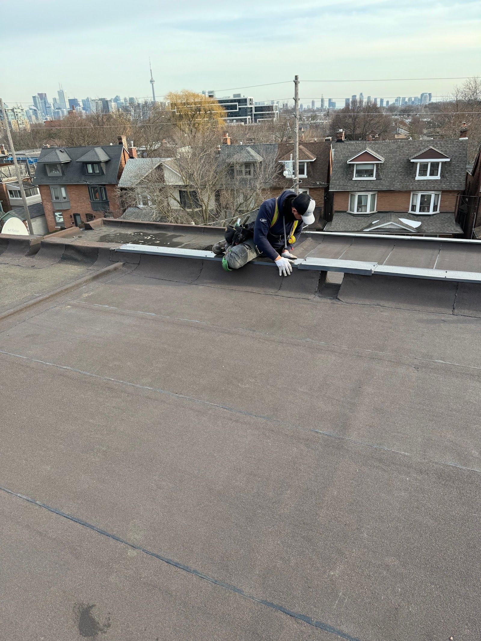 Home services team at a customer job site