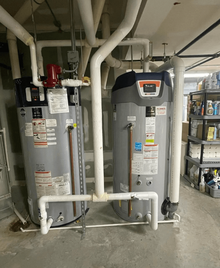 Home services team at a customer job site