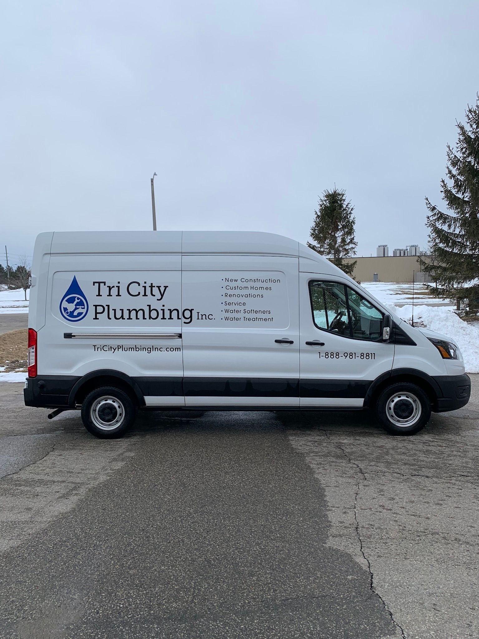 Home services team at a customer job site
