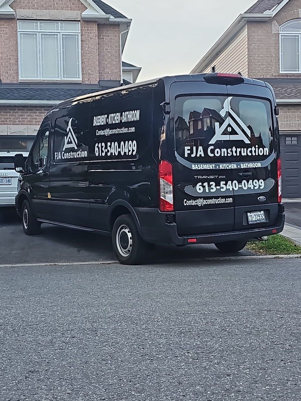 Home services team at a customer job site