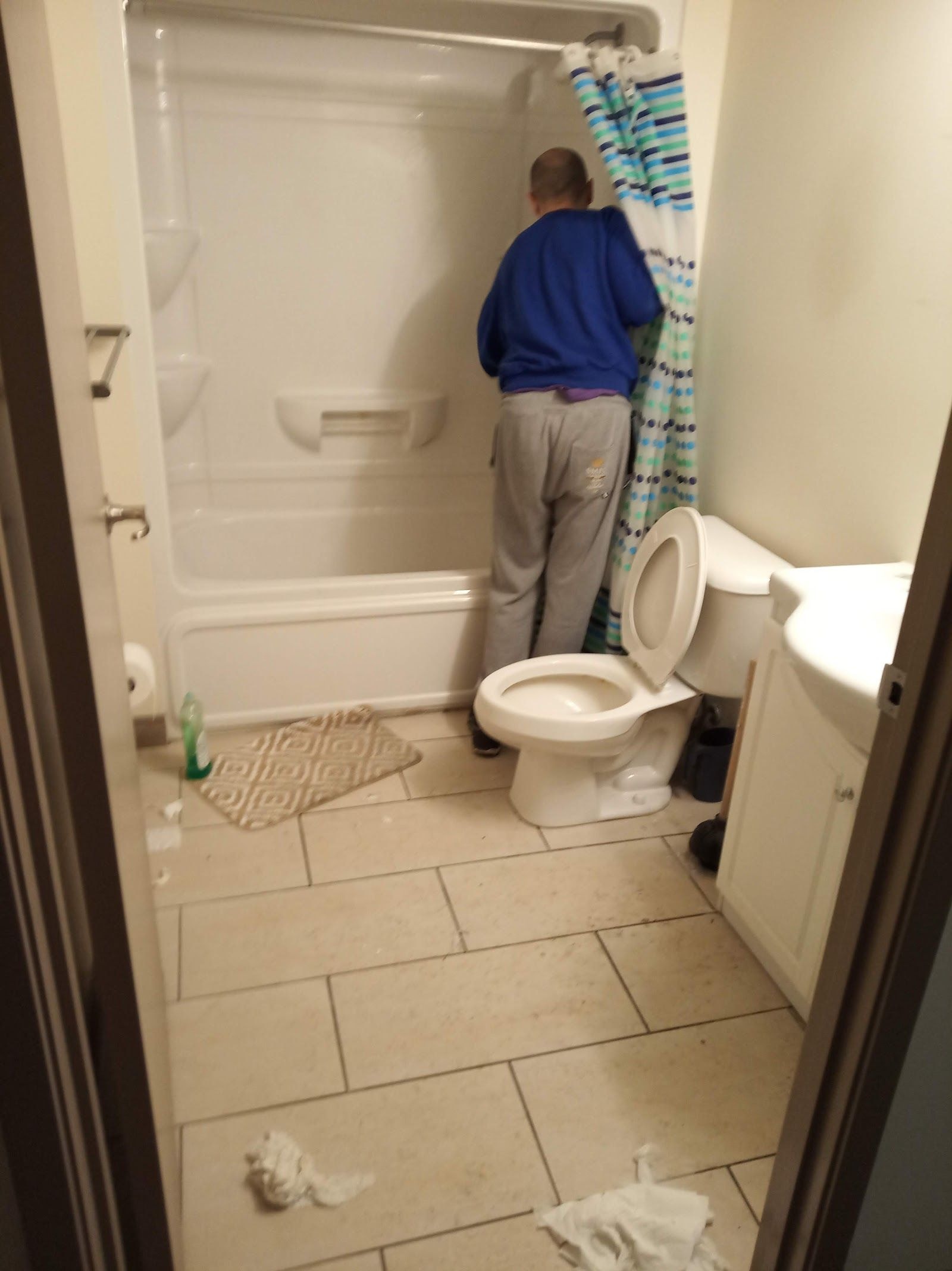 Home services team at a customer job site